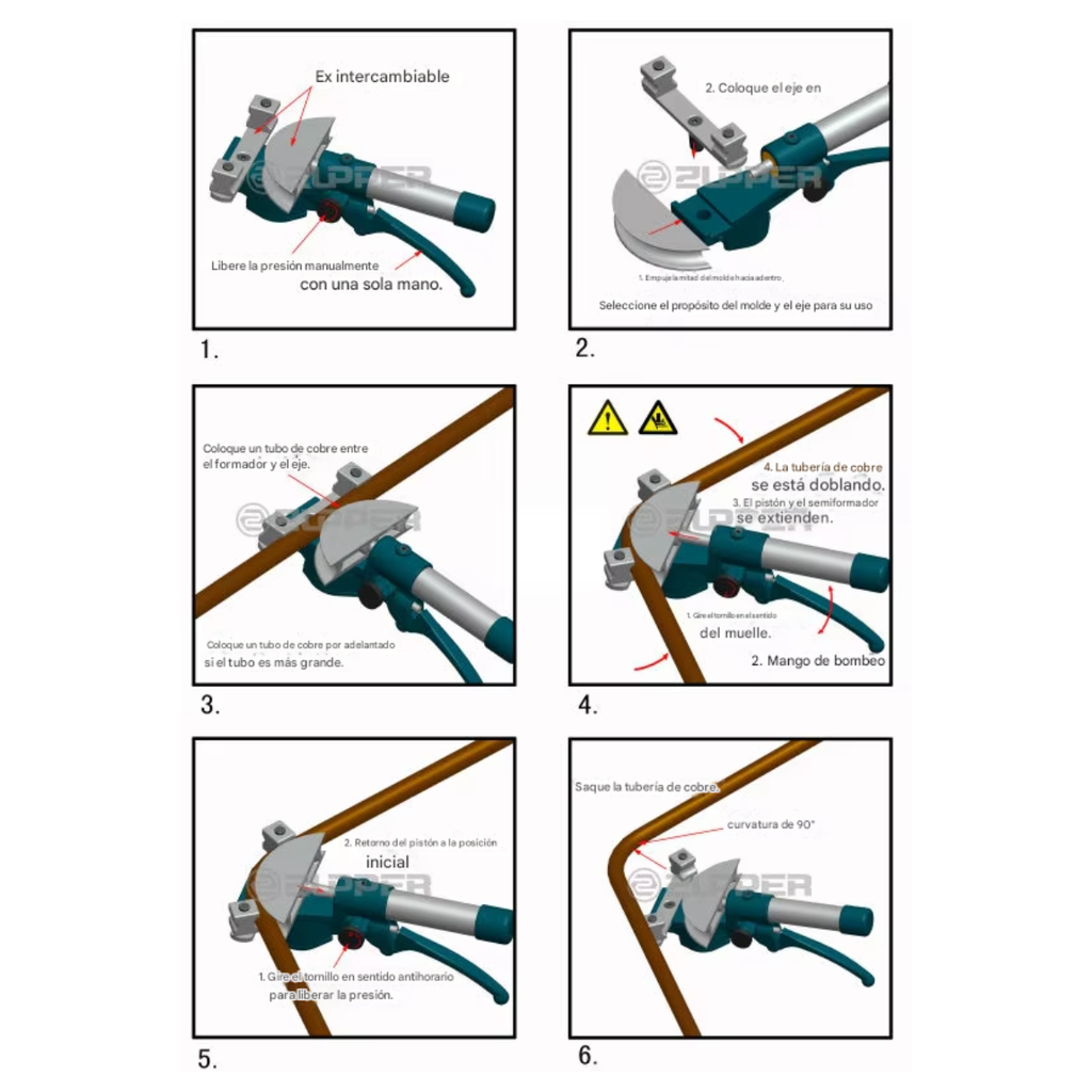 Dobladora Manual Hidráulica De Tubos  
