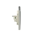 TOMACORRIENTE- TELEFONO RJ11  4 NUCLEOS + TOMA DE DATOS 8 NUCLEOS (CAT5E) PLATA