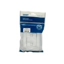 TOMACORRIENTE- TELEFONO RJ11  4 NUCLEOS + TOMA DE DATOS 8 NUCLEOS (CAT5E) PLATA