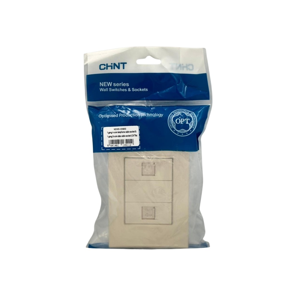 TOMACORRIENTE- TELEFONO RJ11  4 NUCLEOS + TOMA DE DATOS 8 NUCLEOS (CAT5E) CHAMPAGNE