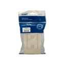 TOMACORRIENTE- TELEFONO RJ11  4 NUCLEOS + TOMA DE DATOS 8 NUCLEOS (CAT5E) CHAMPAGNE