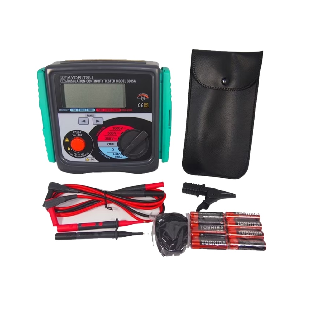 Megohmetro digital 250/500/1000V 2000MΩ CAT III 300V s/pantalla iluminada    