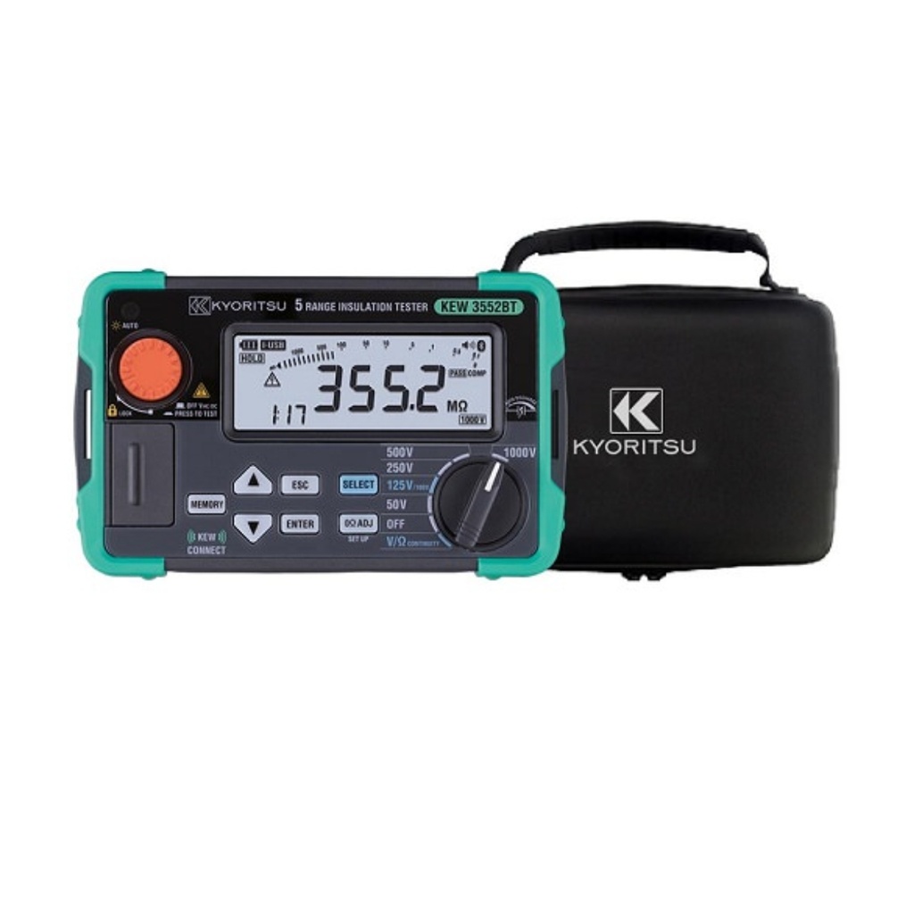 Megohmetro digital 50/100/125/250/500/1000V 4000MΩ CAT. III 600V/CAT. IV 300V c/bluetooth USB