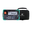 Megohmetro digital 50/100/125/250/500/1000V 4000MΩ CAT. III 600V/CAT. IV 300V c/bluetooth USB