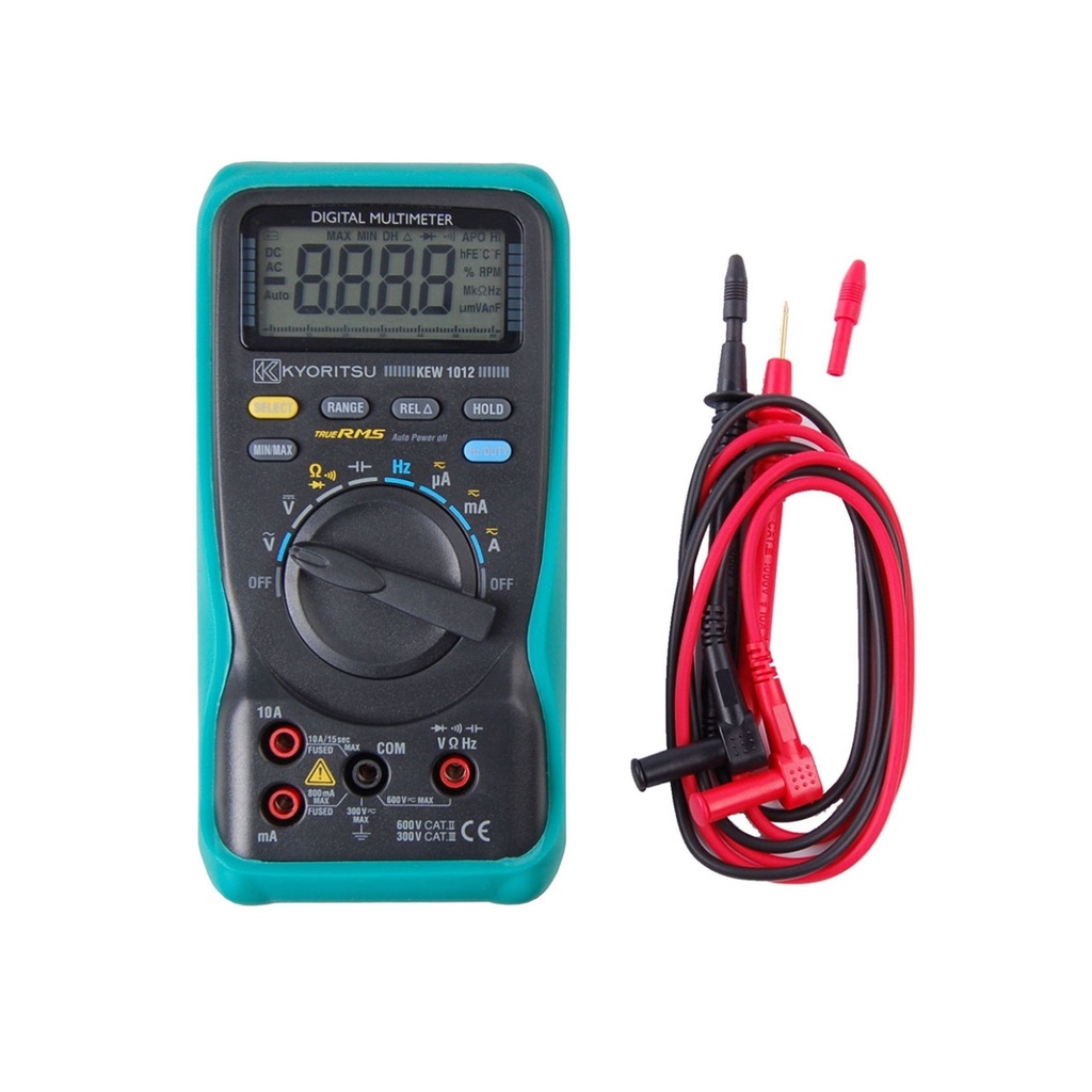 Multimetro digital 10A-AC/DC 600V-AC/DC Hz, 60MΩ, capacitancia, diodo, continuidad CAT. III 300V TRMS