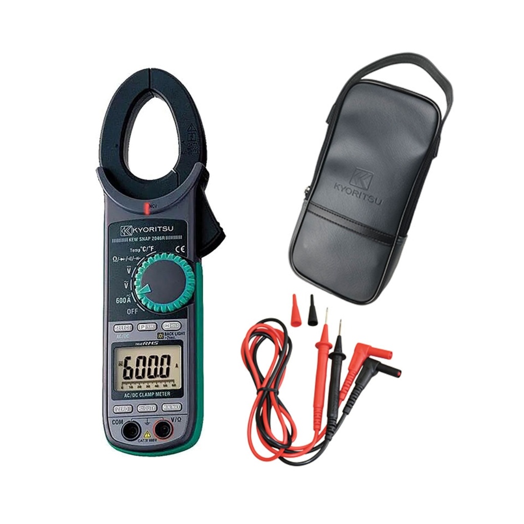 Pinza amperimétrica 600A-AC/DC, 600V-AC/DC, 60MΩ, continuidad, capacitancia, T°, diodo, Hz, NCV, Ø33mm CAT IV 600V TRMS