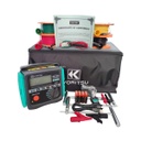 Probador de resistencia y resistividad de tierra 200kΩ, Rh, Rs, 4 cables (R/A/N/V) CAT III 300V