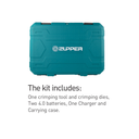 Prensa Hidraulica A Bateria Para Terminal Estanado Rango 16-400mm²