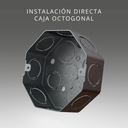 ARO DE EMBUTIR MOVIL OJO DE BUEY PARA MR16 BRONCE CAJA OCTOGONAL