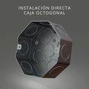 ARO DE EMBUTIR MOVIL PARA MR16 BLANCO CAJA OCTOGONAL