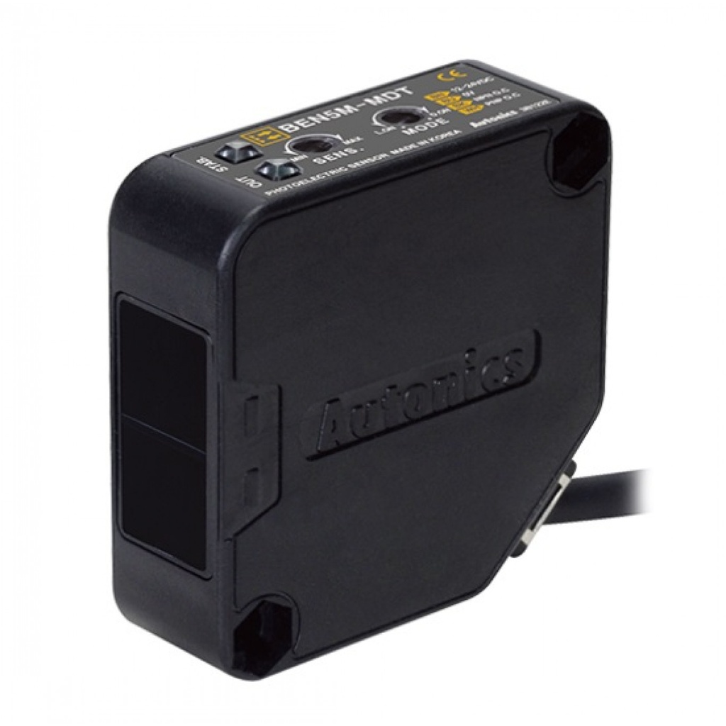 Sensor Fotoelectrico Universal, Retroreflectivo 5m, Salida simultánea NPN-PNP, 12-24VCC