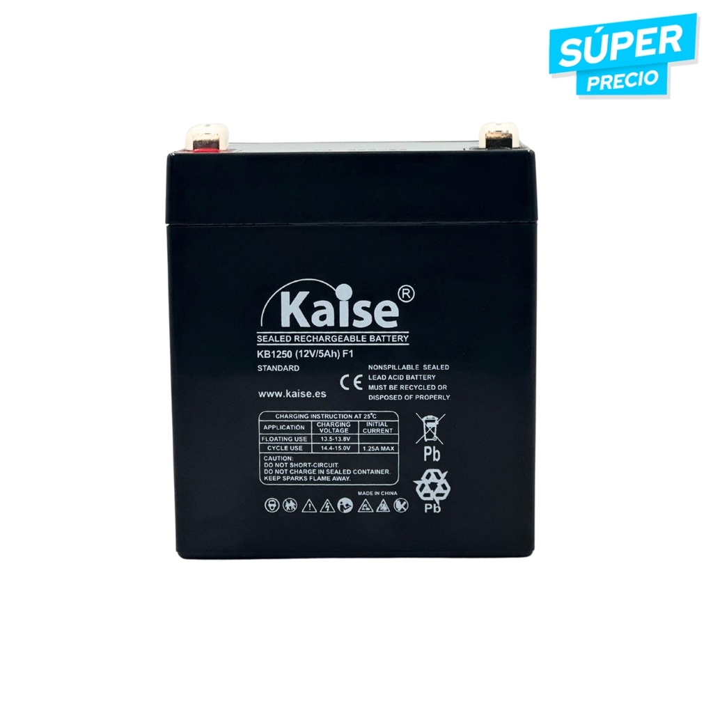 Bateria 12V 5AH VRLA AGM Terminal Superior