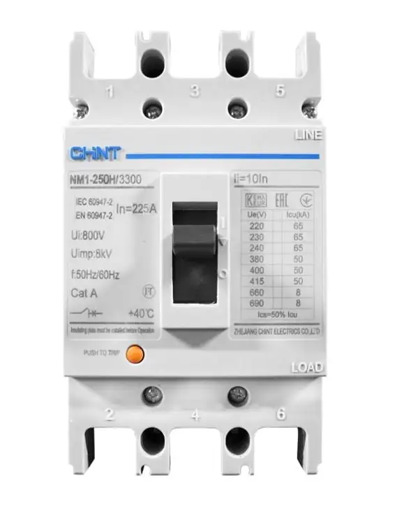 Int. Aut. Caja Mold. 3P Fijo 225A 50Ka 415Vac  Nm1-250H
