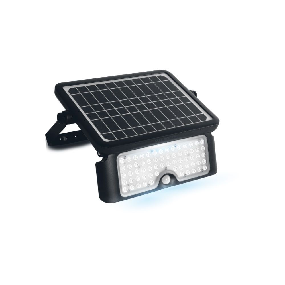 REFLECTOR LED SOLAR REVATIBLE CON SENSOR DE MOVIMIENTO 10W LUZ CÁLIDA 3000K