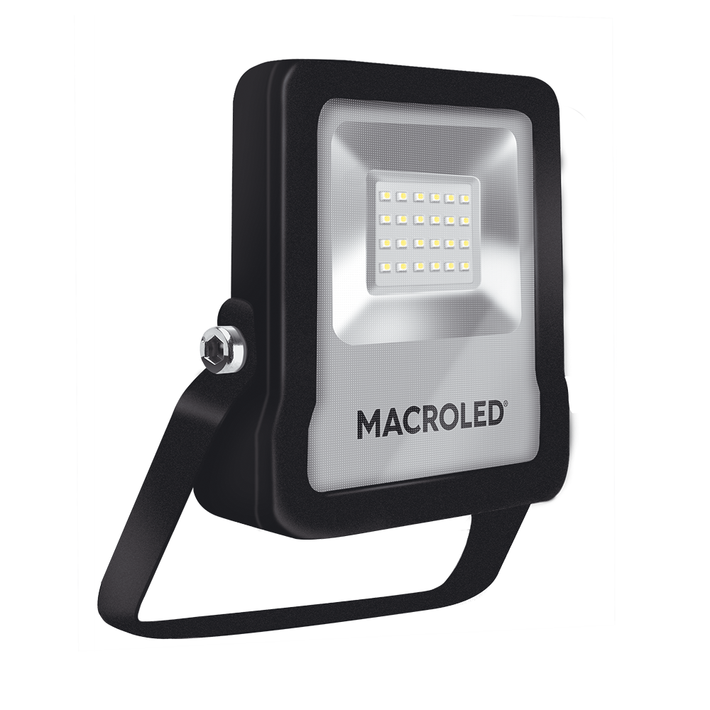 REFLECTOR LED NEGRO PRO 50W 100-240VAC LUZ CÁLIDA  3000K IK08 IP65