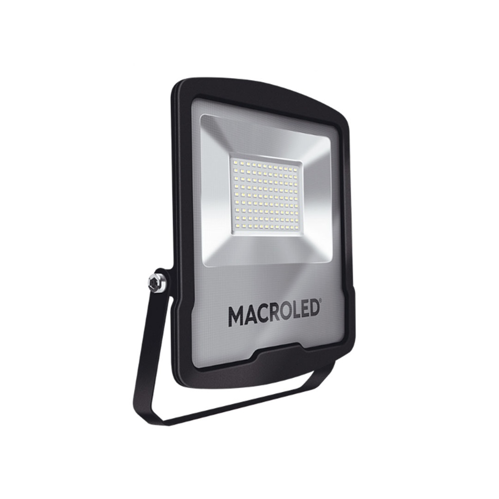 REFLECTOR LED NEGRO PRO 100W 100-240VAC LUZ CÁLIDA  3000K IK08 IP65