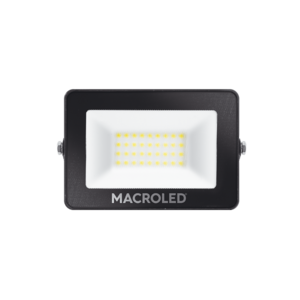REFLECTOR LED NEGRO 50W 220-240VAC LUZ CÁLIDA 3000K IP65