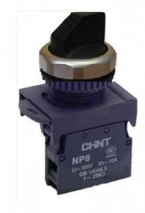 Selector Maneta Corta 3 Posic Pvc Negro Ø 22Mm 1Na + 1Nc