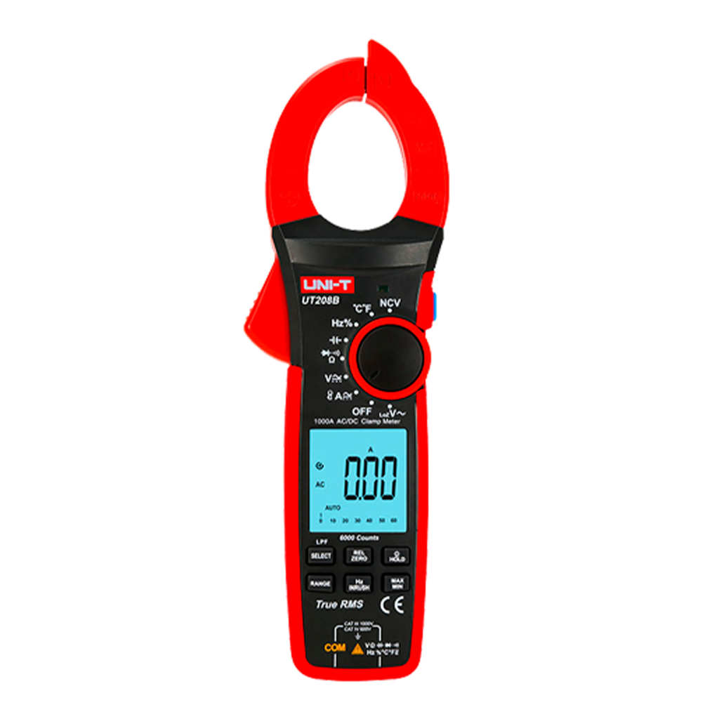 Pinza Amperimetrica Digital 1000 A AC/DC, True RMS, Con Filtro Pasa-Bajos