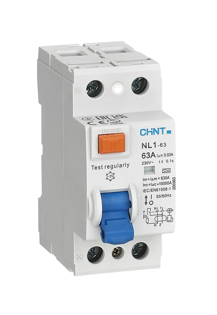 Interruptor Diferencial, 2P, 63A, 30Ma, Tipo A-Si (Super
Inmunizado)