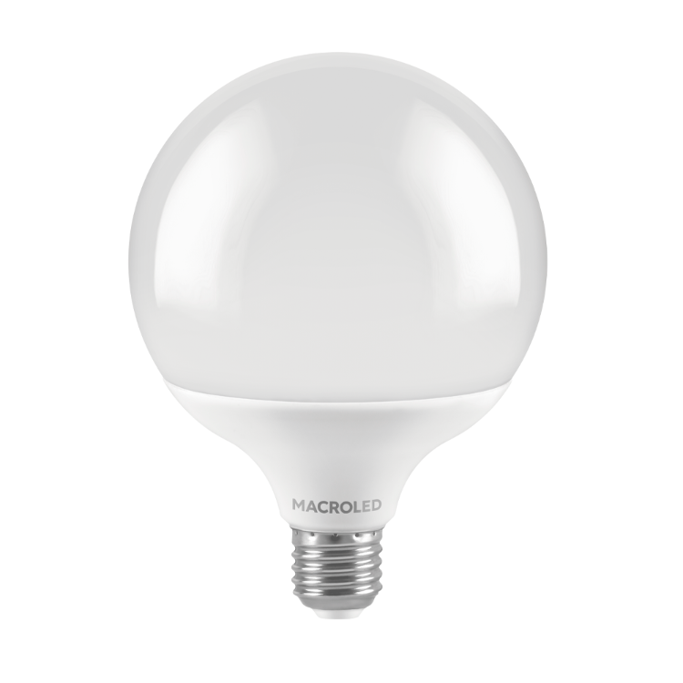 FOCO LED TIPO GLOBO 18W G120 E27 180-240VAC LUZ CÁLIDA 2700K
