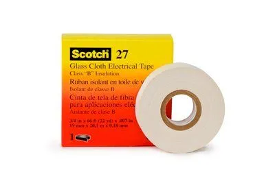 CINTA ADHESIVA SCOTCH 27 FIBRA VIDRIO BLANCO 3/4"X 20MTS