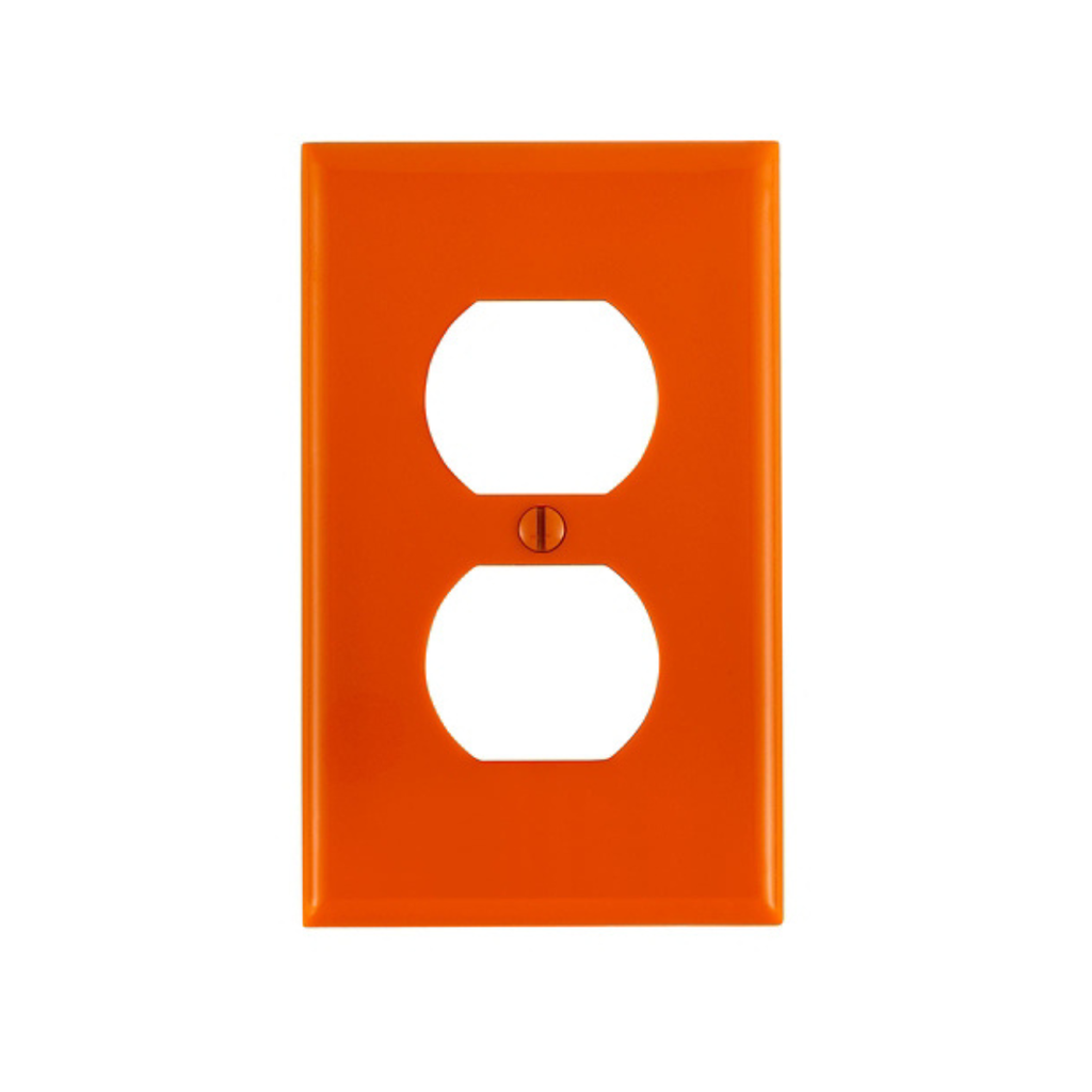 PLACA DOBLE NYLON P/TOMACORRIENTE ANARANJADO