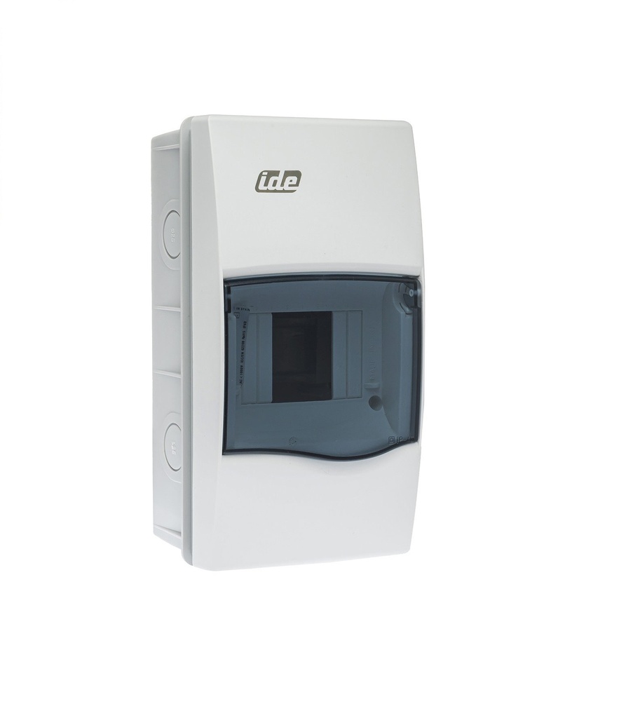 Tablero libre halógeno empotrable c/puerta fumé 4 polos s/tierra IP40 IK08