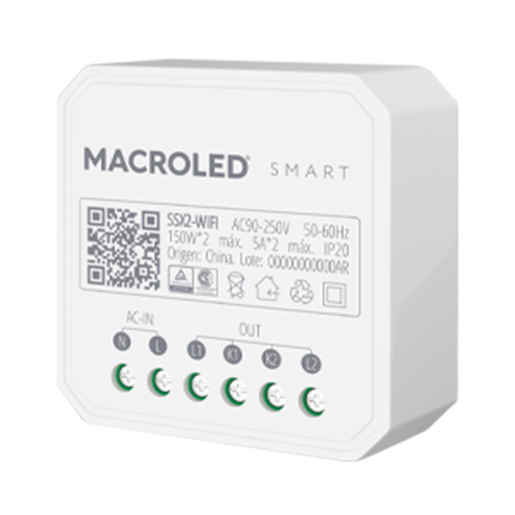 SMART SWITCH MACROLED 90-250VAC 50/60HZ MAX 5A POR CANAL