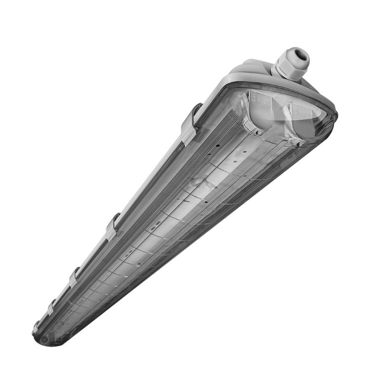 CARCASA HERMÉTICA PREMIUM PARA 2 TUBOS LED 1200MM T8 PC+PC