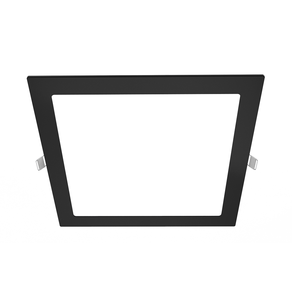 DOWNLIGHT LED NEGRO CUADRADO EMPOTRABLE 18W 85-265VAC LUZ FRÍA 6000K