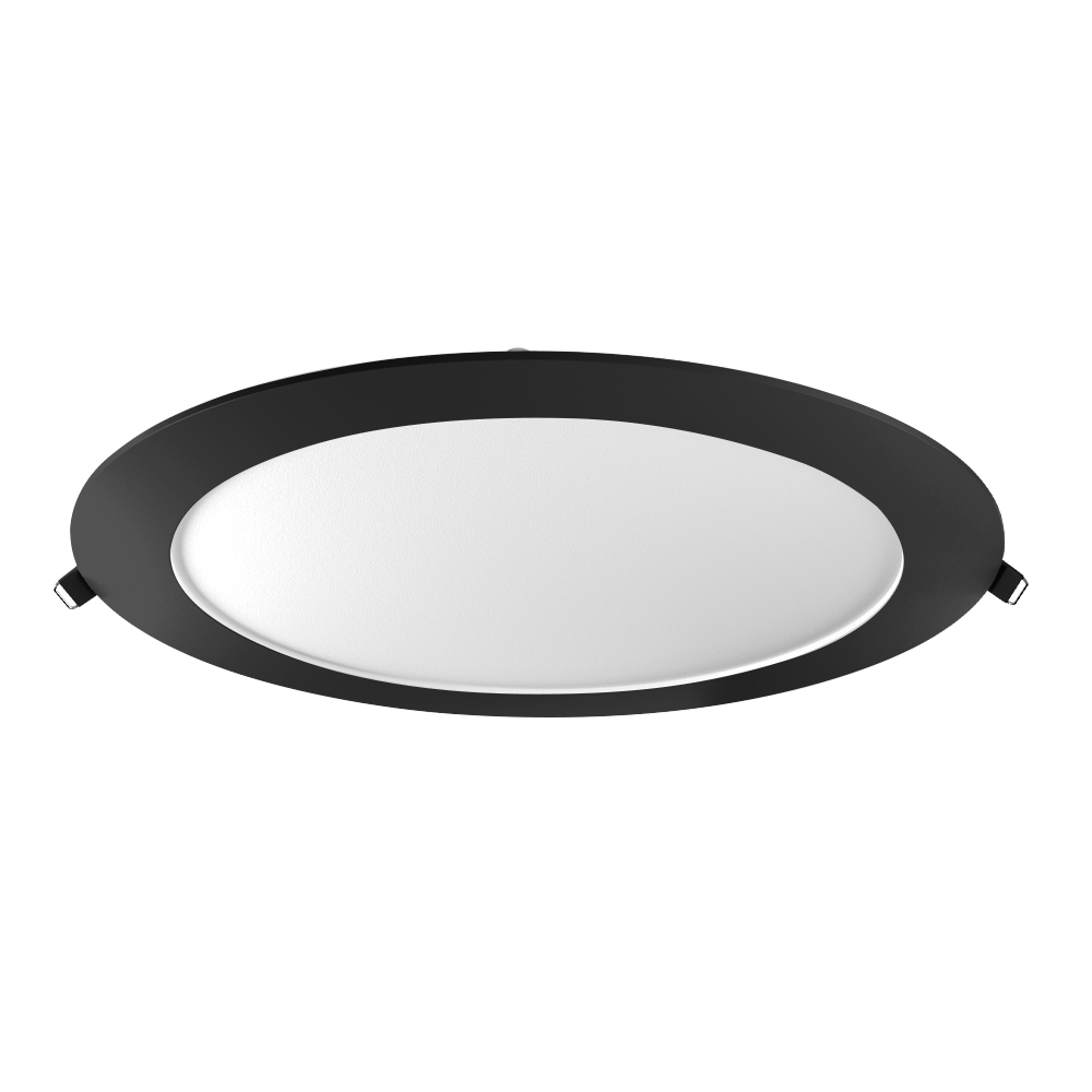 DOWNLIGHT LED NEGRO CIRCULAR EMPOTRABLE 18W 85-265VAC LUZ FRÍA 6000K