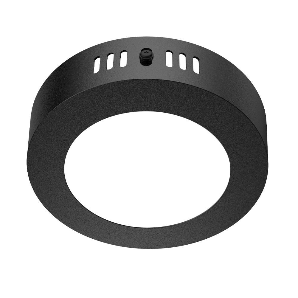 DOWNLIGHT LED NEGRO CIRCULAR ADOSABLE 6W 85-265VAC LUZ FRÍA 6000K