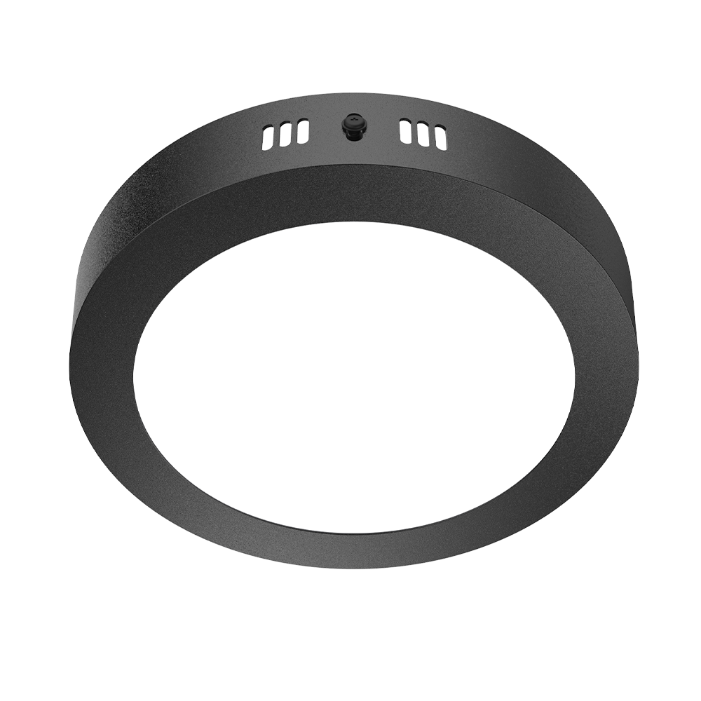 DOWNLIGHT LED NEGRO CIRCULAR ADOSABLE 18W 85-265VAC LUZ FRÍA 6000K