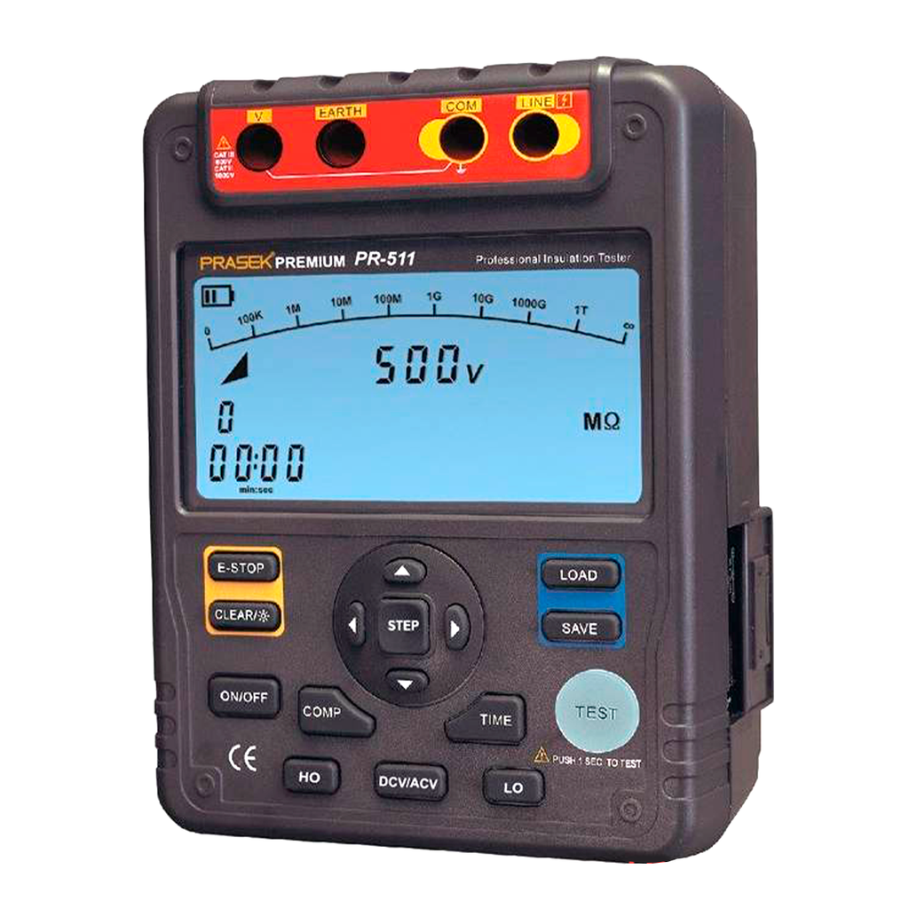 Megohmetro digital c/adaptador 100/250/500/1000V 10GΩ PI DAR