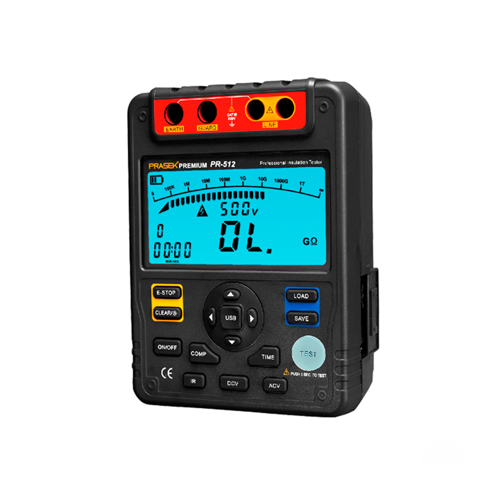 Megohmetro digital c/adaptador 500/1000/1500/2500V 100GΩ PI DAR