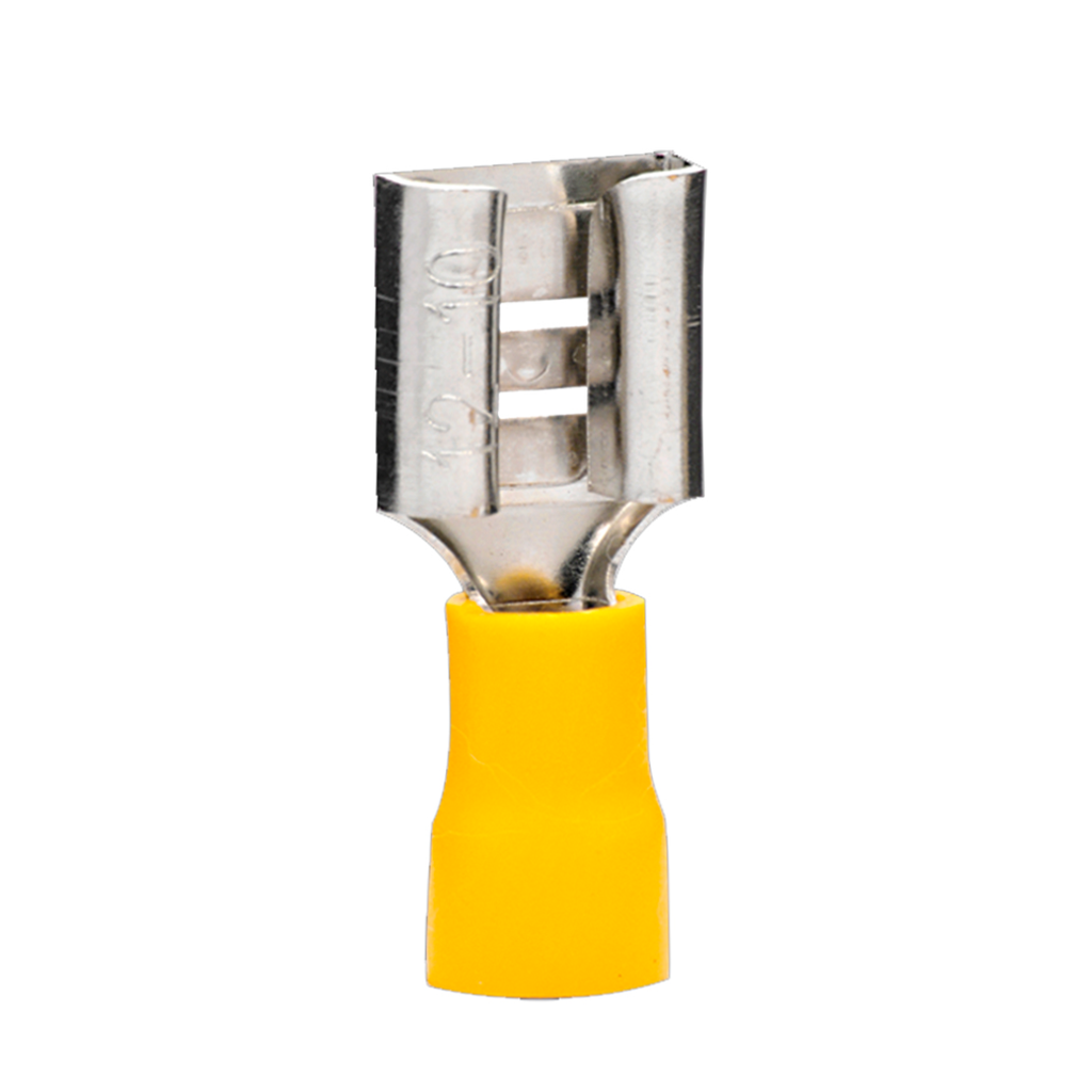 Terminal Hembra Aislado – 10-12 AWG Amarillo (100 und)