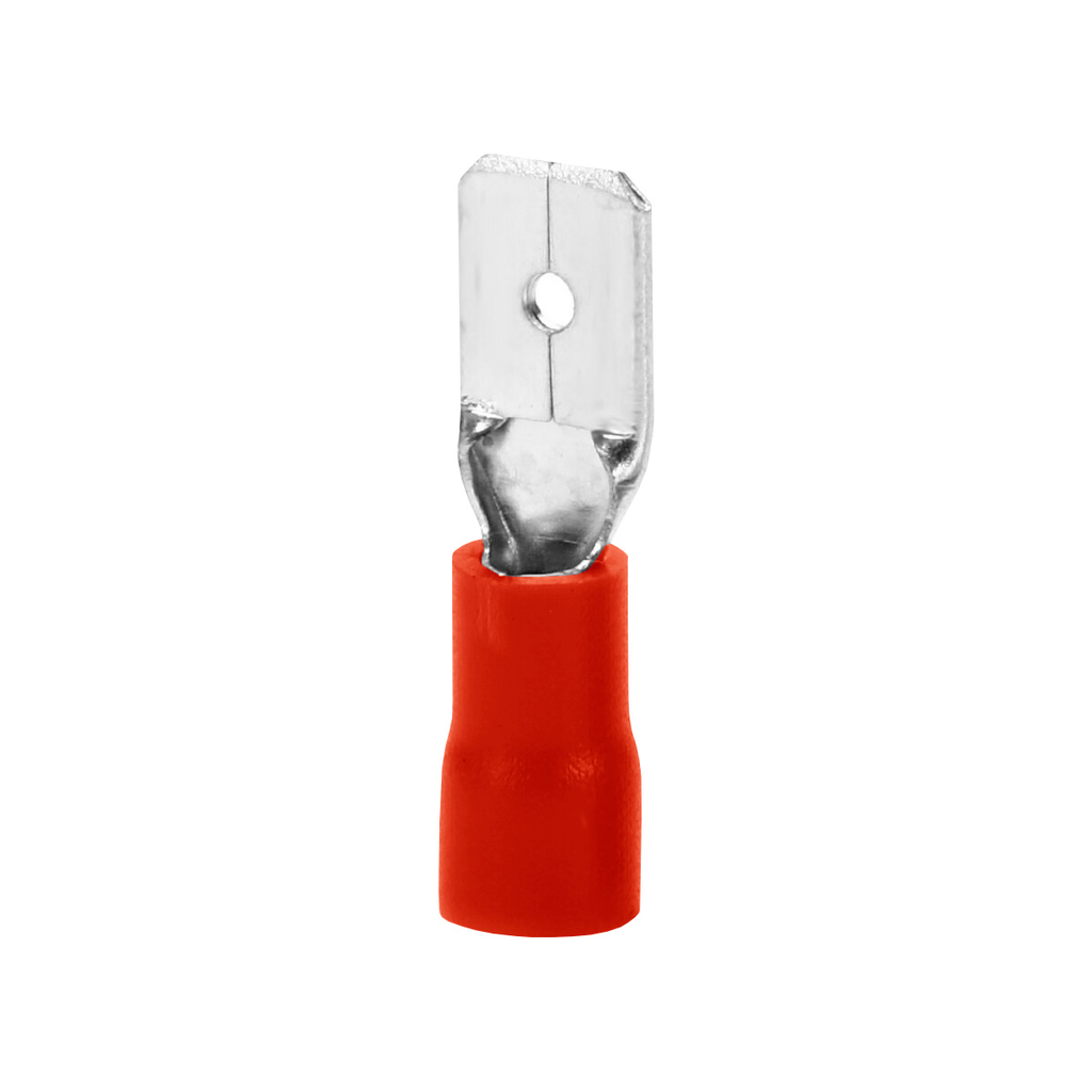 Terminal Macho Aislado – 16-22 AWG Rojo (100 und)