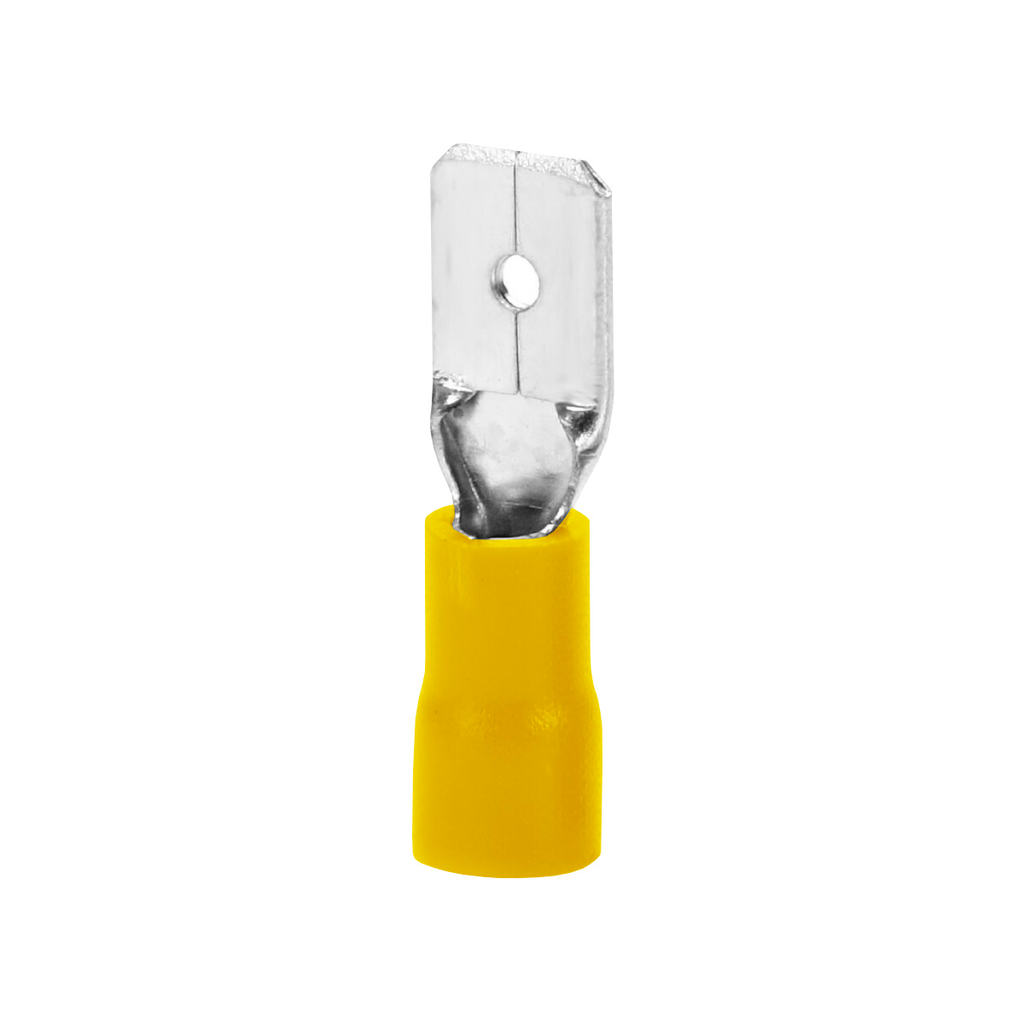 Terminal Macho Aislado – 10-12 AWG Amarillo (100 und)