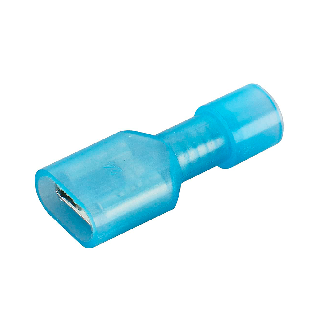 Terminal Hembra Nylon Aislado – 14-16 AWG Azul (100 und)