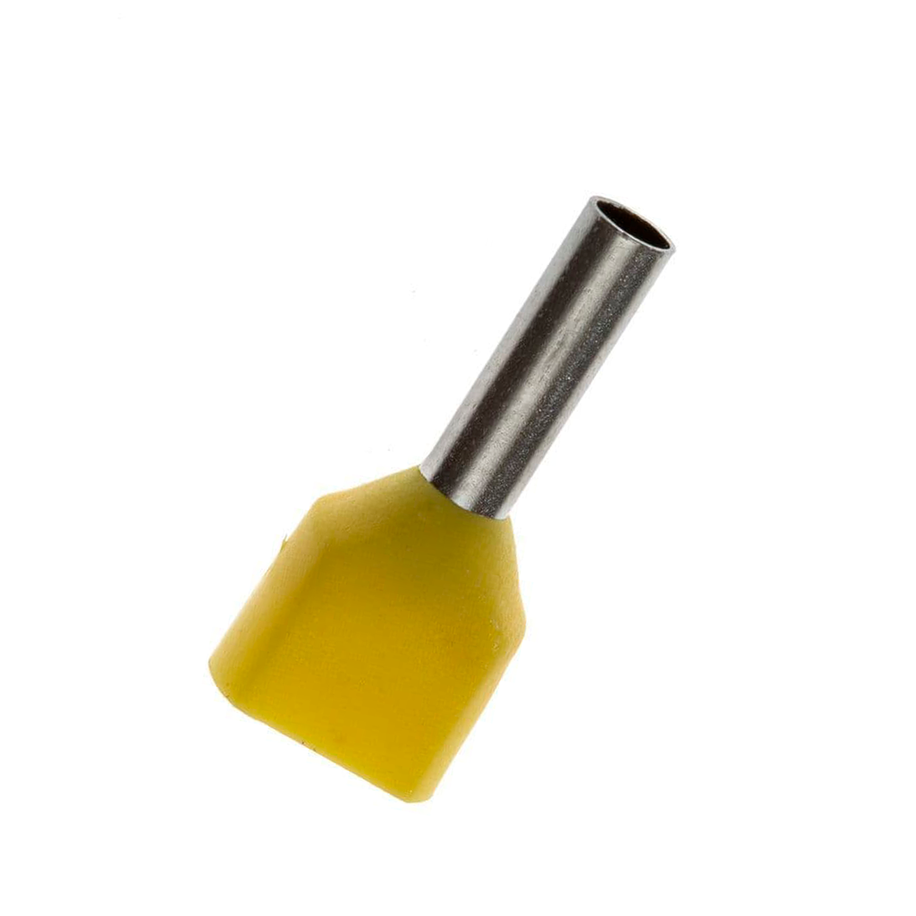 Terminal Sobremoldeado Doble – 18 AWG Amarillo (100 und)