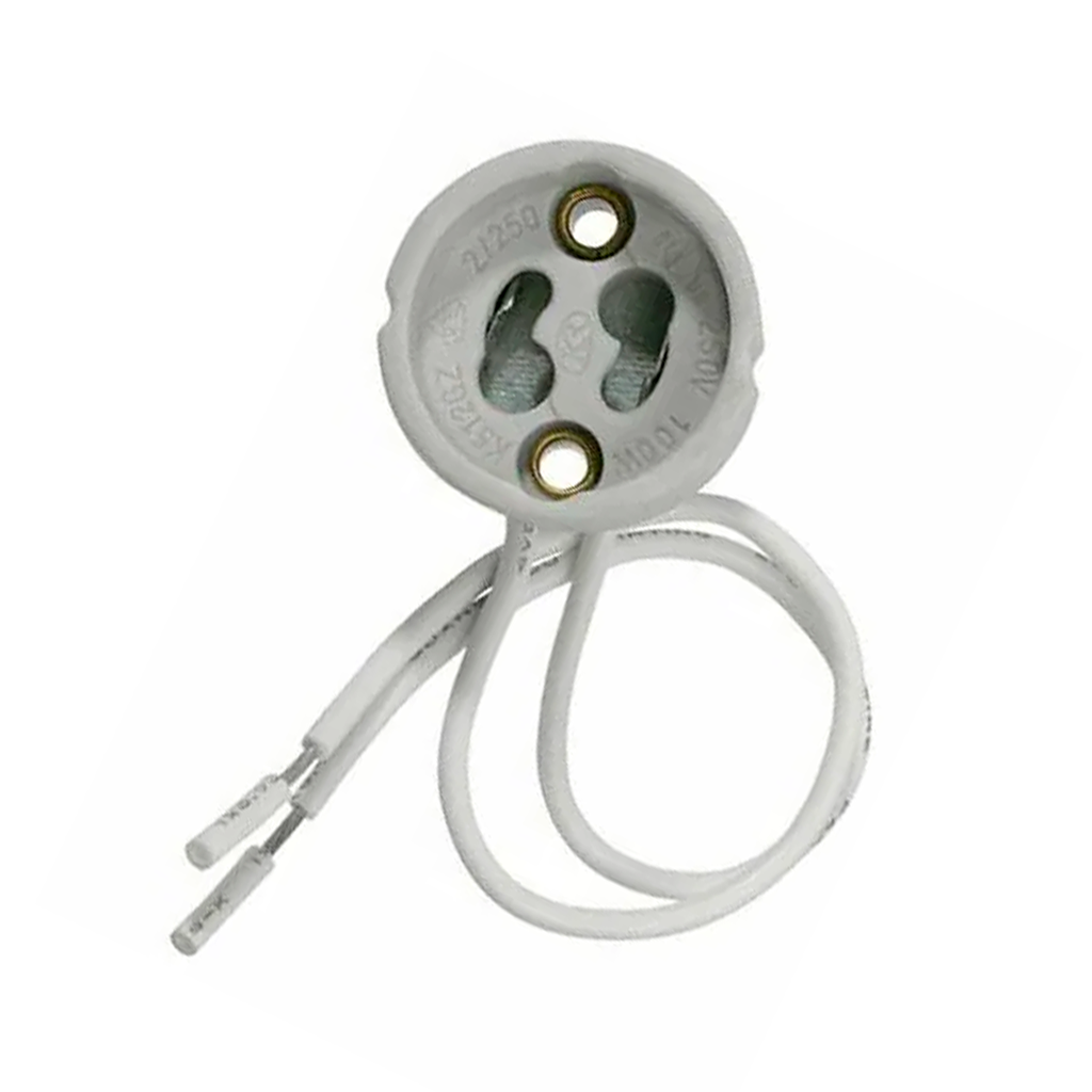 SOCKET CERÁMICO PARA DICROICO GU10 CON CABLE