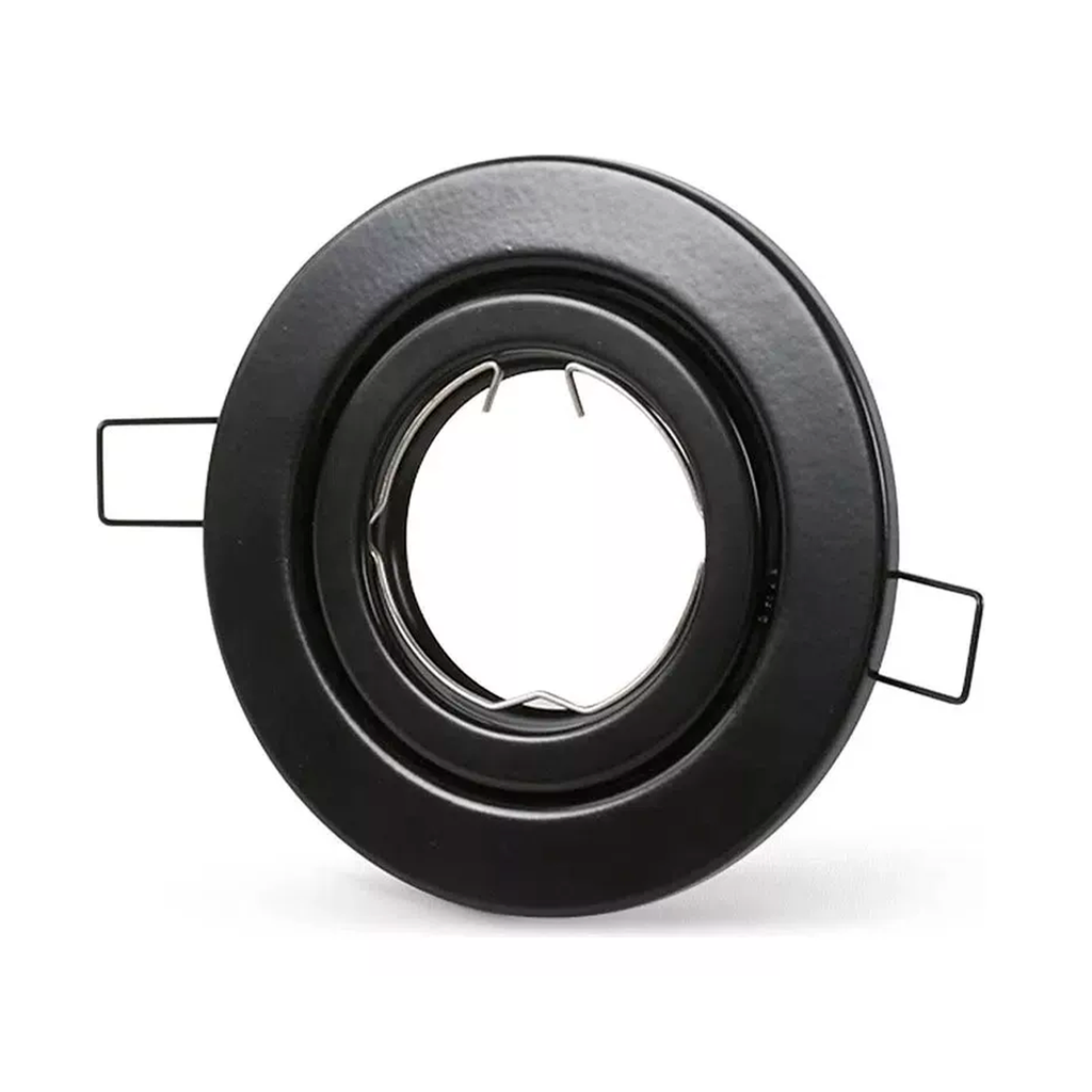 BASE SPOT PLANO MÓVIL PARA DICROICO MR16 COLOR NEGRO