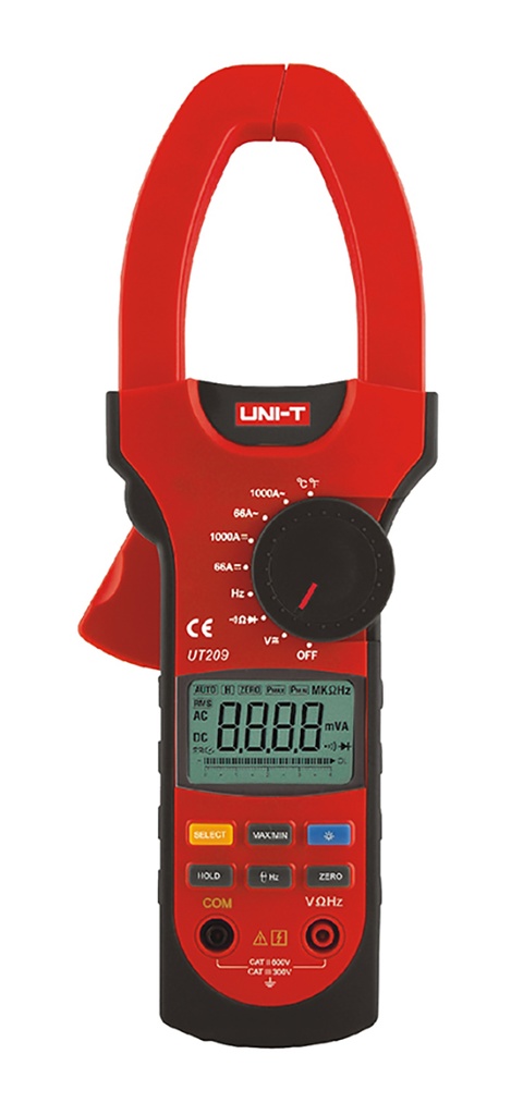 Pinza Amperimetrica Digital 1000 A AC/DC, True RMS