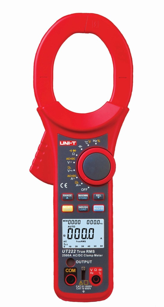 Pinza Amperimetrica Digital 2000 A AC, True RMS, Alta Corriente