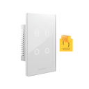PLACA INTERRUPTOR TACTIL SMART BLANCO 4 CANALES 90-250VAC MAX 10A CON CAPACITOR (NUEVO CODIGO).