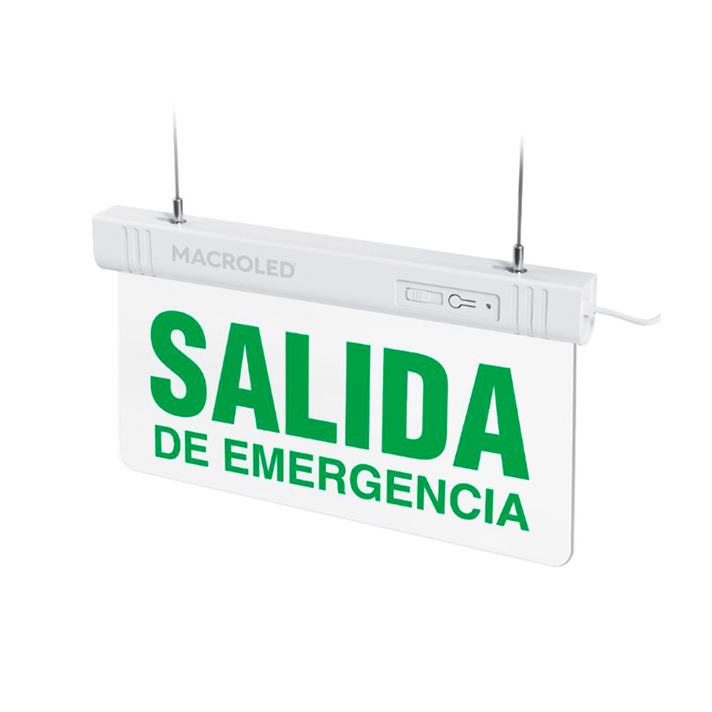 LETRERO LED AUTON. 3HORAS-1W DE SALIDA DE EMERGENCIA LUMINOSO-PE- (SALIDA EMERGENCIA)