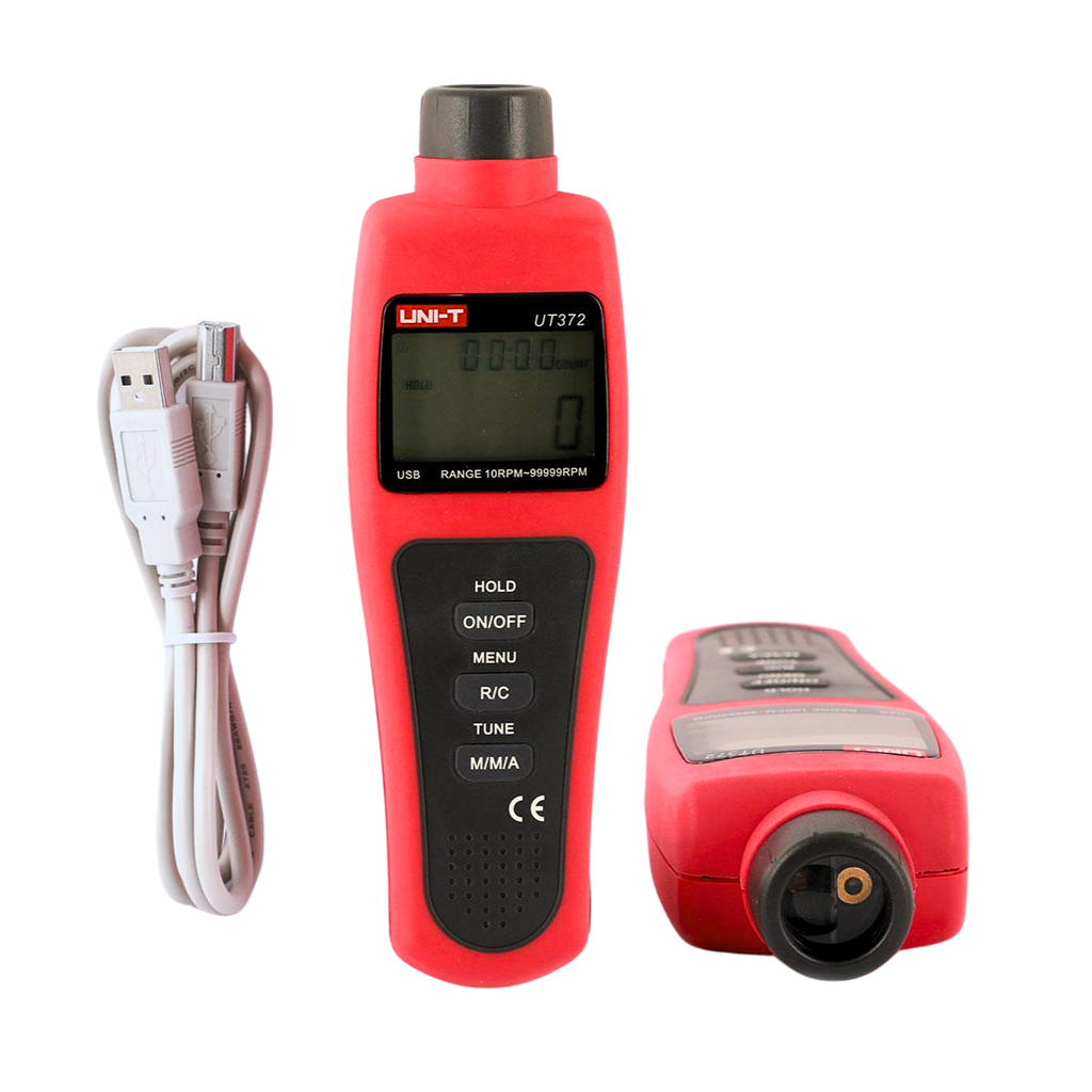Tacometro Laser Y De Contacto, Rango De 2.5–99999 Rpm, 0.05–1999.9 M/Min, 0.2–6560 Ft/Min