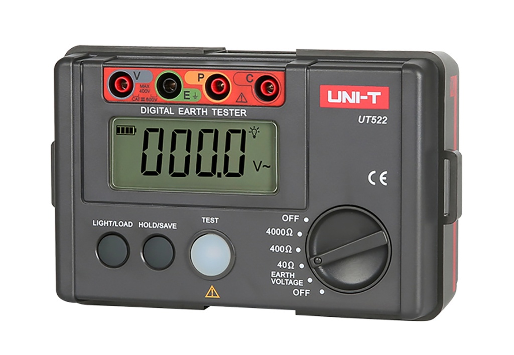 Probador De Resistencia De Tierra, Rango 0.01 Ω A 4000 Ω, Metodo De 2, 3 Y 4 Polos