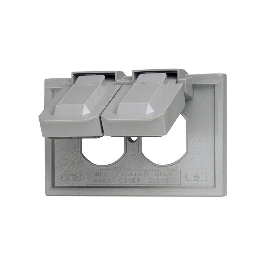 PLACA DOBLE HERMETICA HORIZONTAL BAQUELITA GRIS